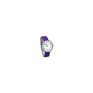 【並行輸入品】Blekon Collections クォーツレディース42mmフェイスラージストレッチバンドウォッチ, パープル, Large,の画像