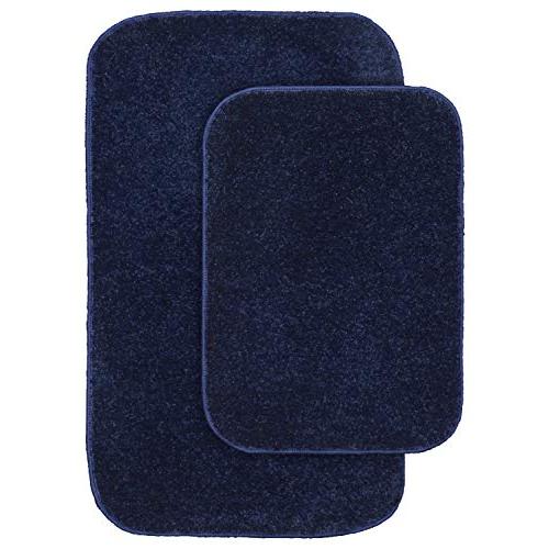 【並行輸入品】Garland Rug Gramercy 洗える バスマット ソフト、フラシ天、吸水性、速乾性、耐久性、2ピースラグセット(4_1