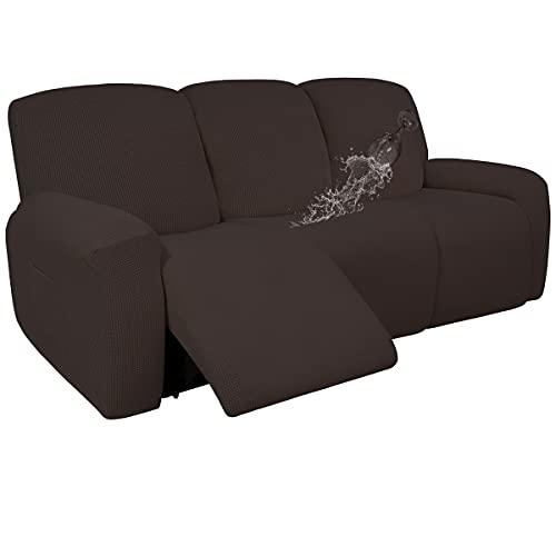 【並行輸入品】Easy Going 100% デュアル防水リクライニングソファカバー 8ピース ストレッチソファカバー ポケット付き ジャカード