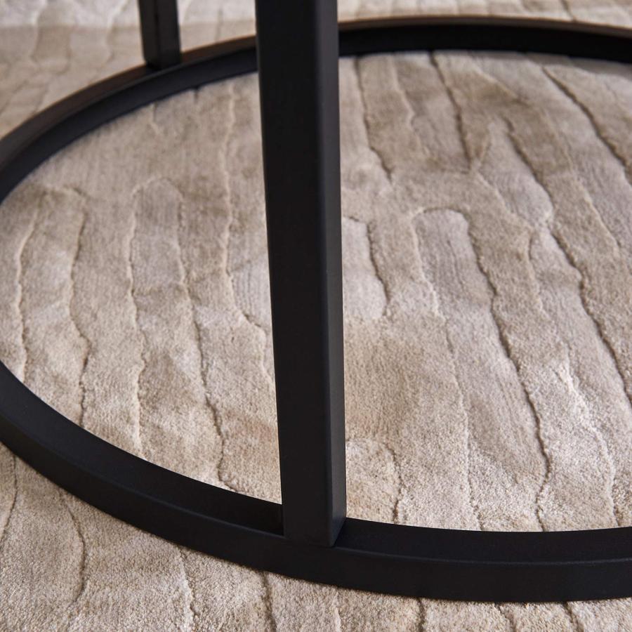 【並行輸入品】 Nlager Round Nesting Coffee Tables Set for Living Room White Mod_9