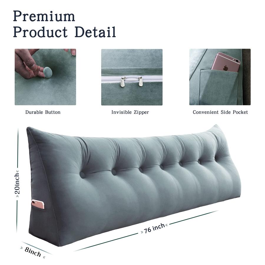 【並行輸入品】 VERCART Large Headboard Pillow Wedge Bed Rest Reading Pillow Day_9