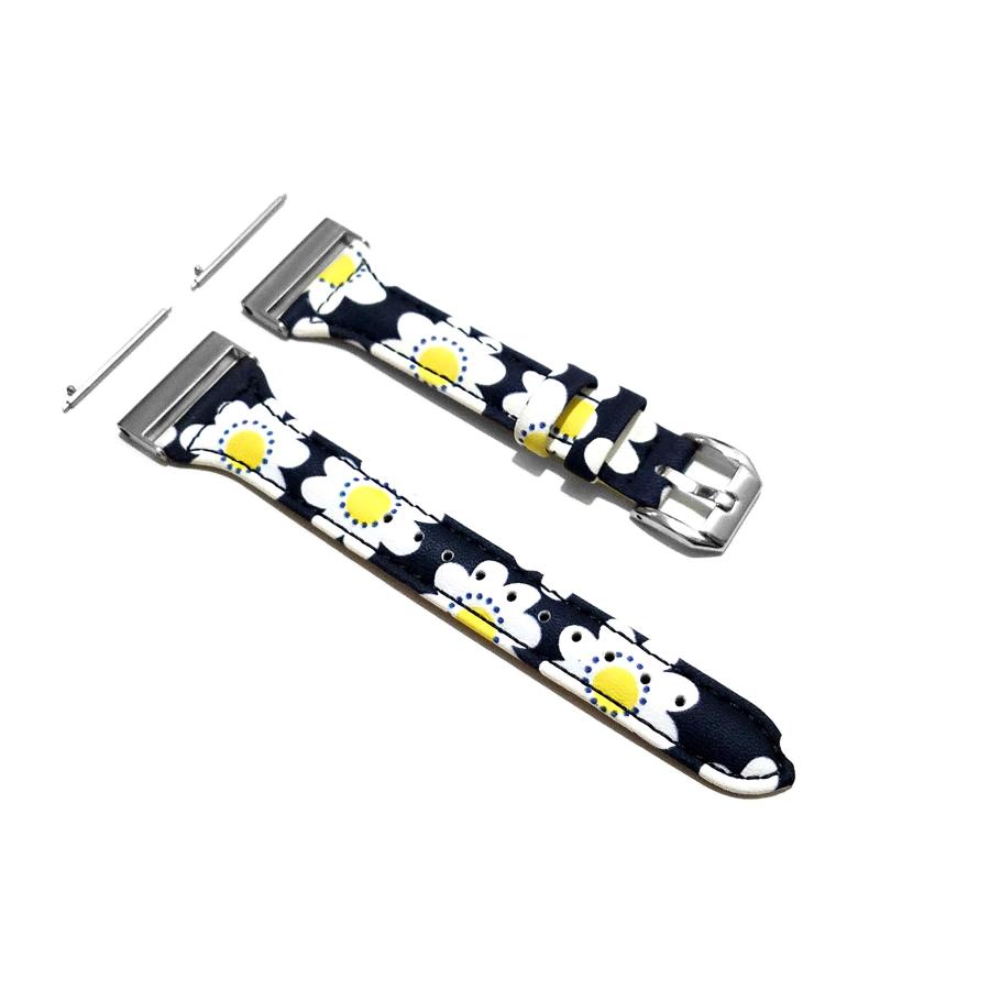 【並行輸入品】 NICKSTON Daisy Floral Slim Leather Watch Bands 24mm 25mm Width f_9