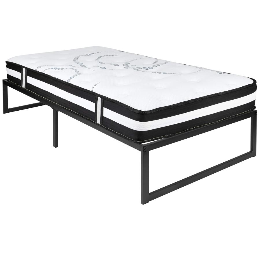 【並行輸入品】 Flash Furniture Louis 14 Inch Metal Platform Bed Frame with 12 I_3