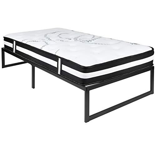 【並行輸入品】 Flash Furniture Louis 14 Inch Metal Platform Bed Frame with 12 I_4