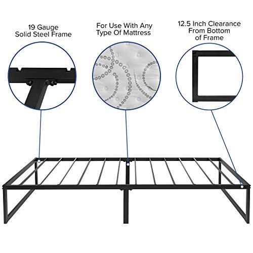 【並行輸入品】 Flash Furniture Louis 14 Inch Metal Platform Bed Frame with 12 I_7