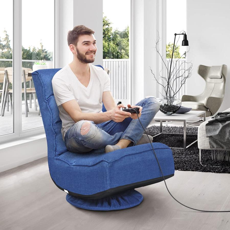 【並行輸入品】 Giantex 360 Degree Swivel Gaming Chair， 6 Position Adjustable Fo_3