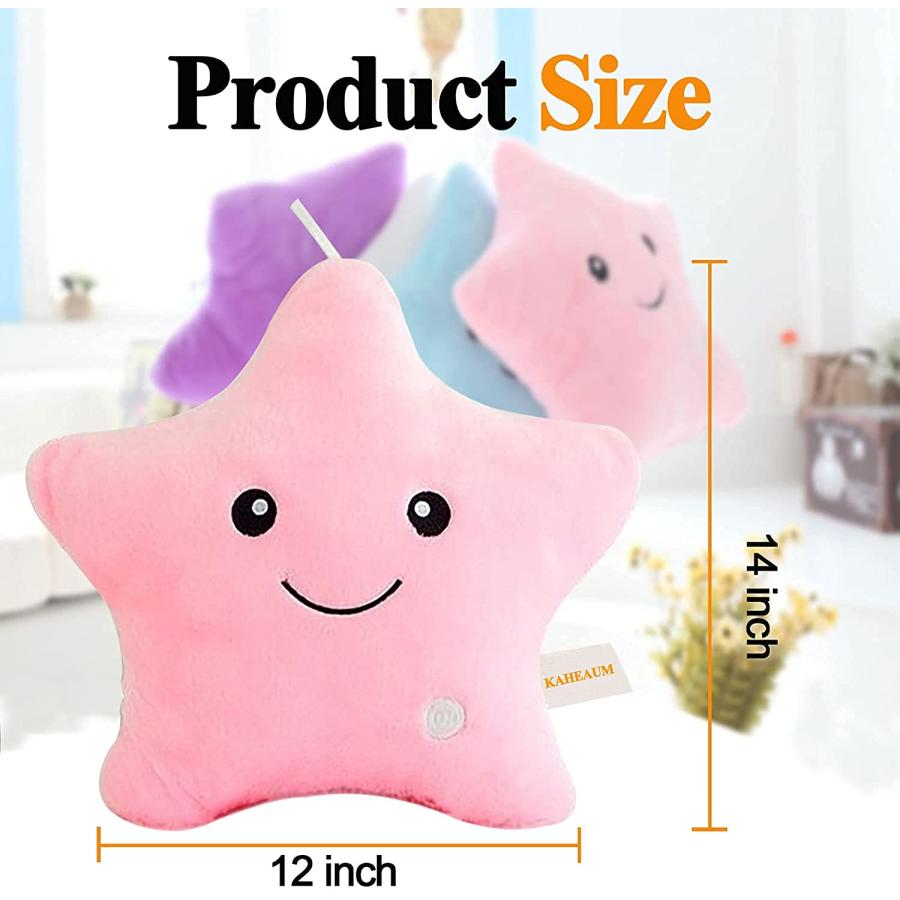 【並行輸入品】 KAHEAUM Glowing Star Pillows Decorative Throw Pillows， Cute Plus_6