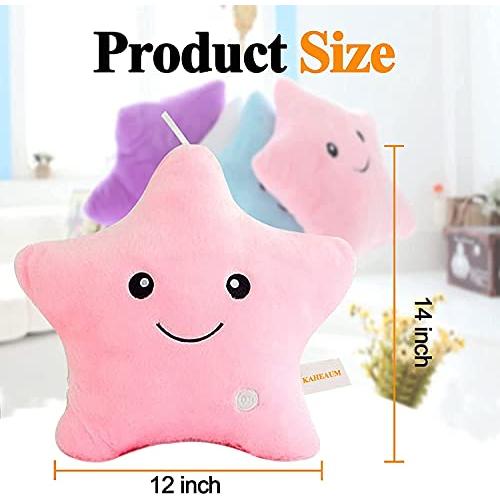 【並行輸入品】 KAHEAUM Glowing Star Pillows Decorative Throw Pillows， Cute Plus_7