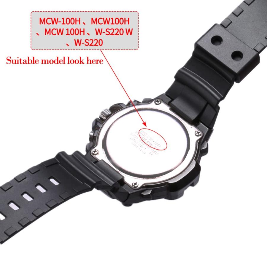 【並行輸入品】WRISTARMOR 樹脂バンド 交換用 G shock MCW 100H MCW 110H MCW100H 1A2V WS 22_3