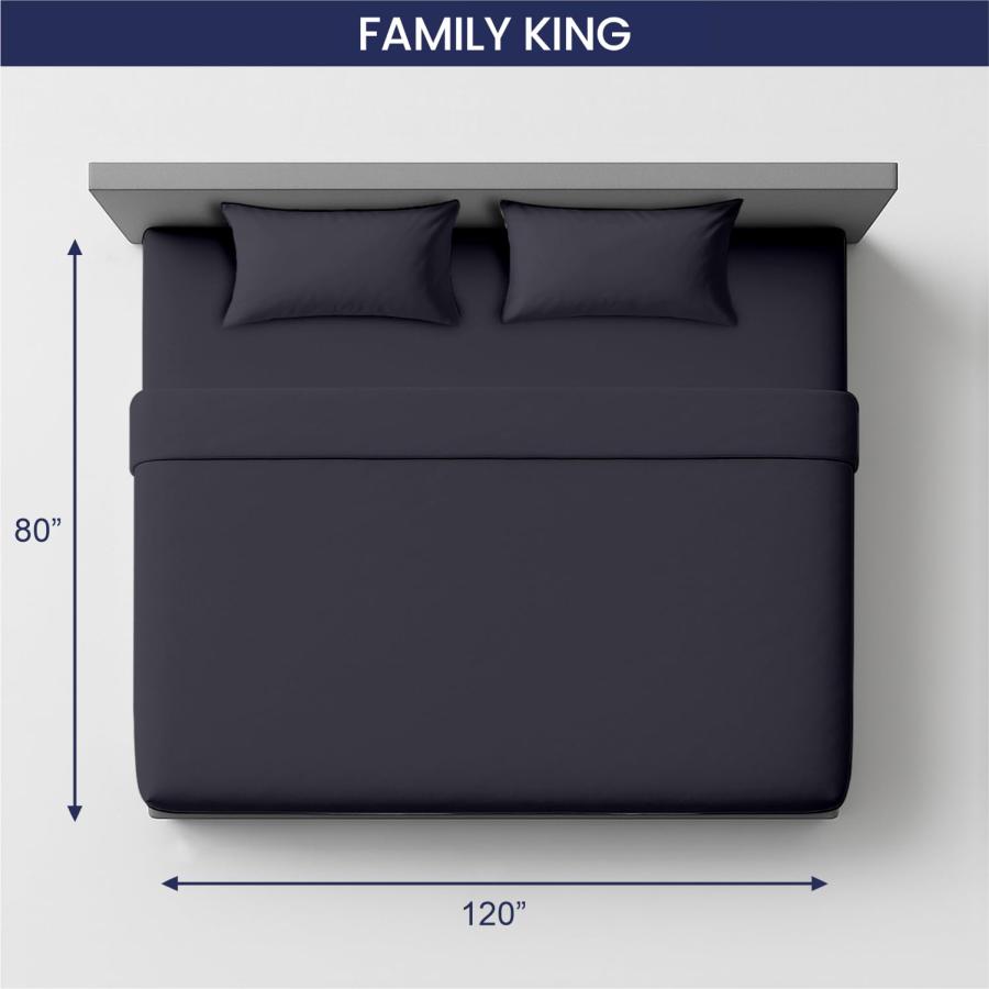 【並行輸入品】 SGI bedding 120"x 80" 4 Pc Family King Size Sheet Set 1000 Threa_6