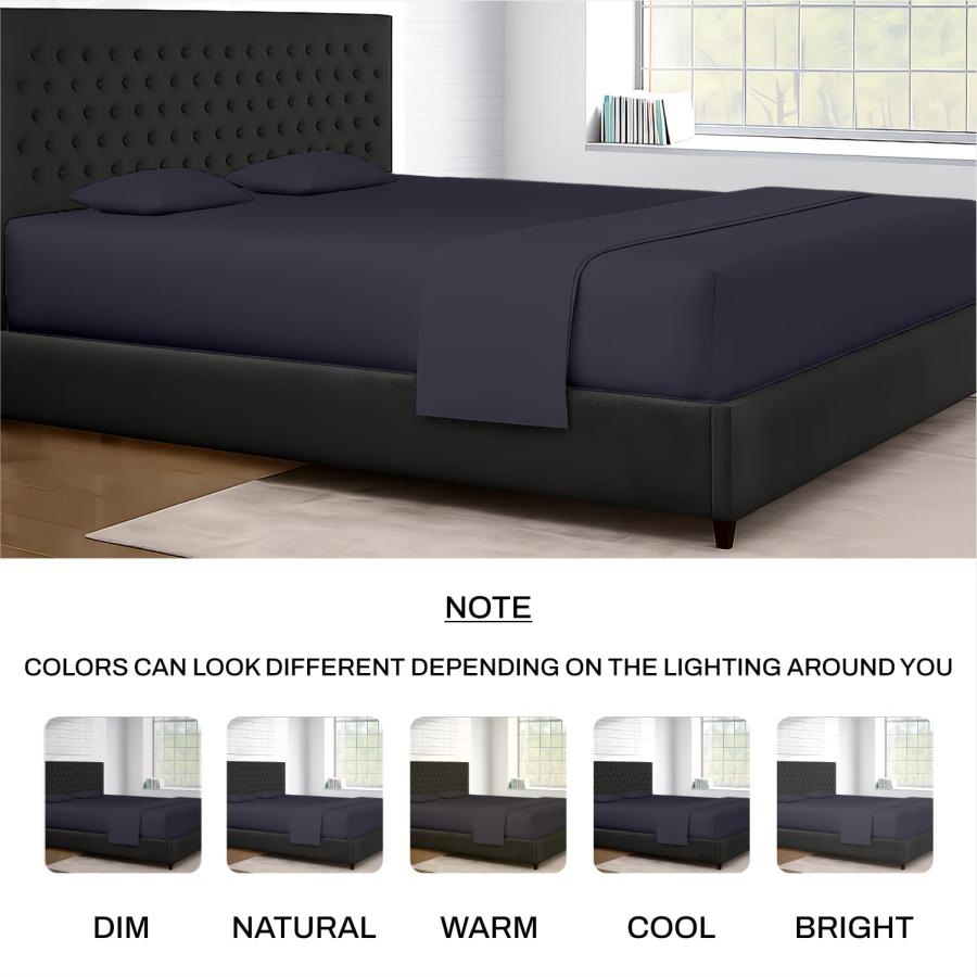 【並行輸入品】 SGI bedding 120"x 80" 4 Pc Family King Size Sheet Set 1000 Threa_9