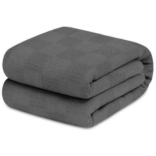 【並行輸入品】Avalon Bedding 100%コットンブランケット キングサイズ サーマルブランケット (108インチx90インチ)_1