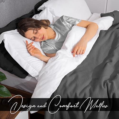 【並行輸入品】Avalon Bedding 100%コットンブランケット キングサイズ サーマルブランケット (108インチx90インチ)_4