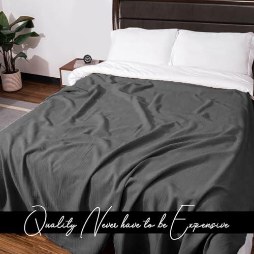 【並行輸入品】Avalon Bedding 100%コットンブランケット キングサイズ サーマルブランケット (108インチx90インチ)_7