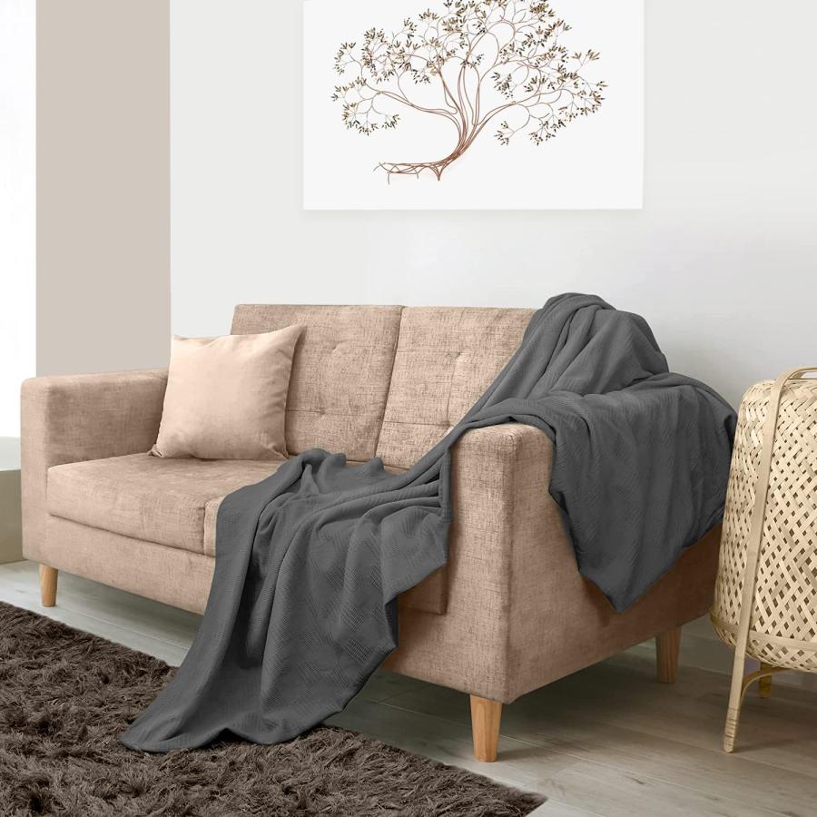 【並行輸入品】Avalon Bedding 100%コットンブランケット キングサイズ サーマルブランケット (108インチx90インチ)_9