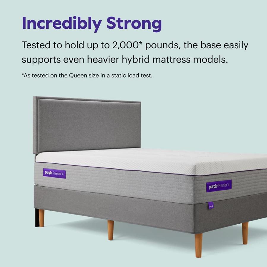 【並行輸入品】 Purple Bed Frame   Stone Grey, Cal King, Durable Platform, Easyの画像