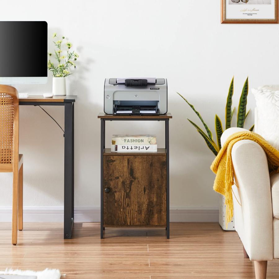 【並行輸入品】VECELO モダンエンドストレージキャビネットと引き出し ベッドサイドソファテーブル 大容量ナイトスタンド リビングルーム 寝室_9