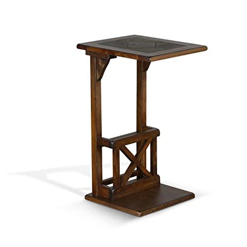 【並行輸入品】 Sunny Designs Savannah 12.5" Traditional Wood Sofa Mate Table in_1