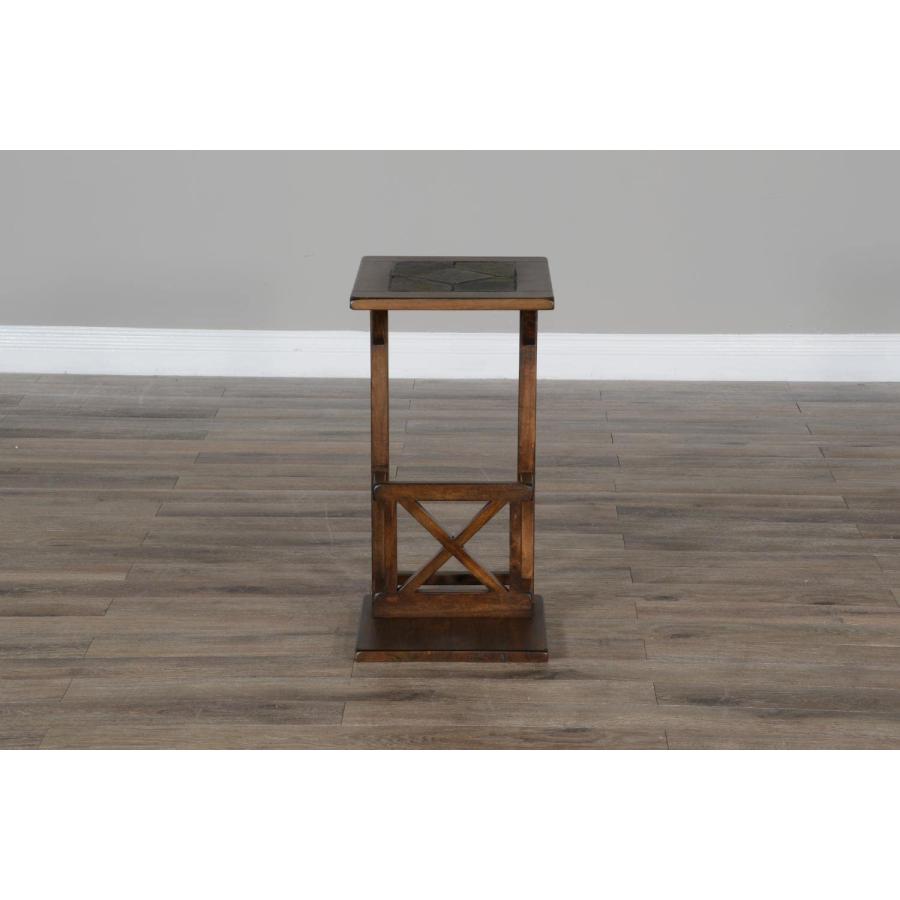 【並行輸入品】 Sunny Designs Savannah 12.5" Traditional Wood Sofa Mate Table in_6