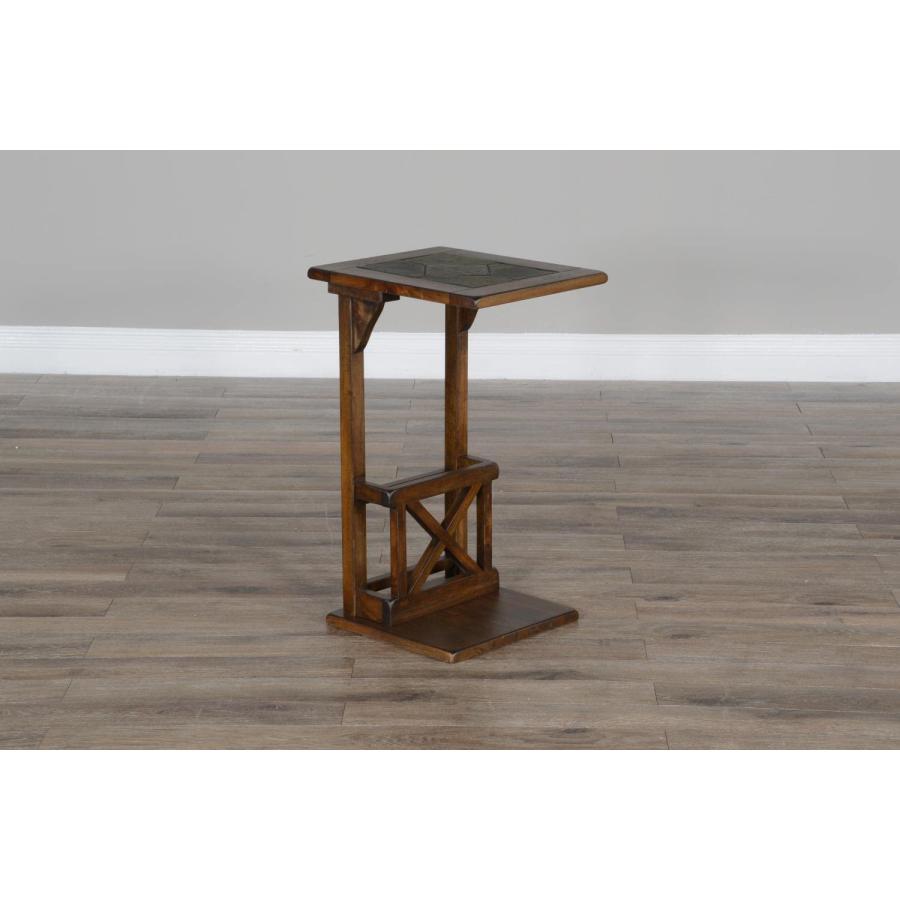 【並行輸入品】 Sunny Designs Savannah 12.5" Traditional Wood Sofa Mate Table in_9