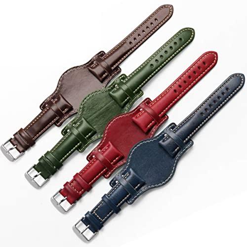 【並行輸入品】Strapseeker Percy Bund クラシックヴィンテージ2ウェイバンドレザー腕時計ストラップ   プレミアム交換用腕時の画像