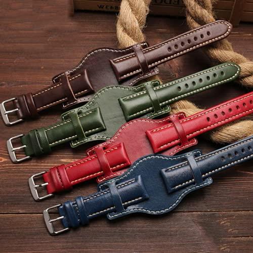 【並行輸入品】Strapseeker Percy Bund クラシックヴィンテージ2ウェイバンドレザー腕時計ストラップ   プレミアム交換用腕時の画像