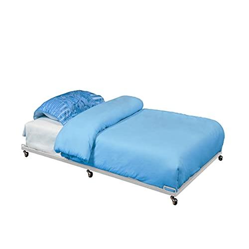【並行輸入品】 KB Designs Lennon White Metal Twin Size Roll Out Trundle Bed F_1