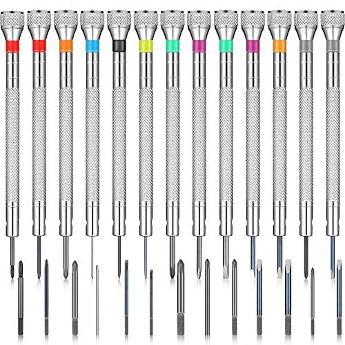 【並行輸入品】Chumia 13ピース マイクロ精密時計ドライバーセット ジュエラーズドライバーキット 0.6~2mm 交換用ブレード13個付き_1