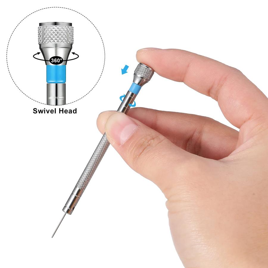 【並行輸入品】Chumia 13ピース マイクロ精密時計ドライバーセット ジュエラーズドライバーキット 0.6~2mm 交換用ブレード13個付き_6