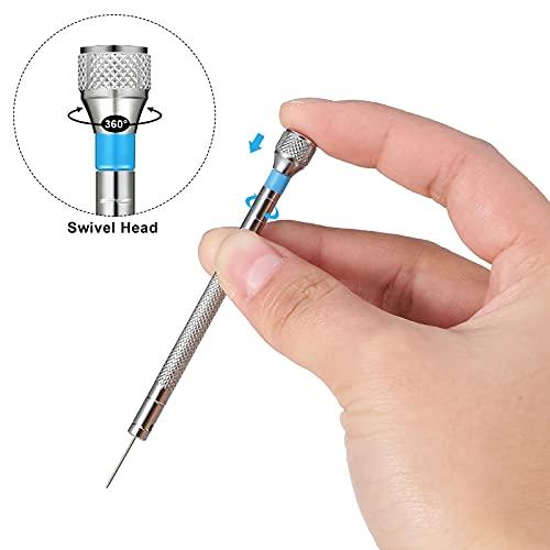 【並行輸入品】Chumia 13ピース マイクロ精密時計ドライバーセット ジュエラーズドライバーキット 0.6~2mm 交換用ブレード13個付き_7