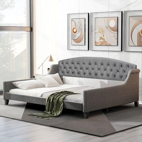 【並行輸入品】 LZ LEISURE ZONE Full Size Daybed， Upholstered Full Size Daybed S_1