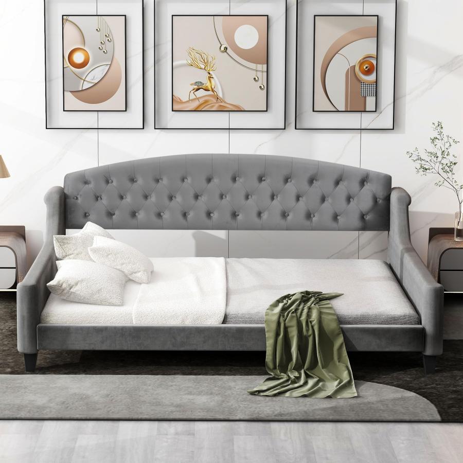 【並行輸入品】 LZ LEISURE ZONE Full Size Daybed， Upholstered Full Size Daybed S_3