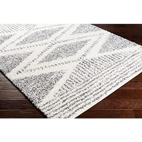 【並行輸入品】 Mark&Day Area Rugs， 5ft Round Gever Global Shag Charcoal Area Ru_7