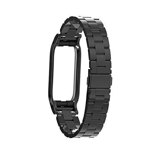 【並行輸入品】eiEuuk メタルバンド Fitbit Luxe/Luxe SE対応 ステンレススチール 保護フレームデザイン メタルリストストの画像