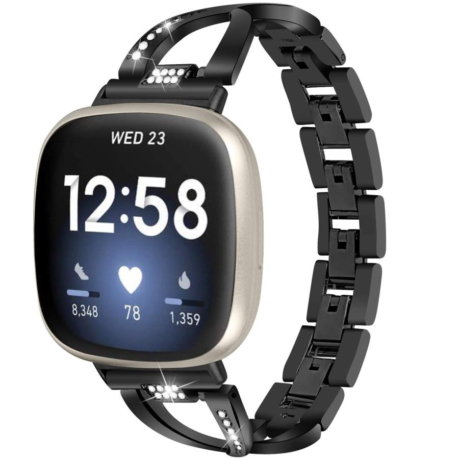 【並行輸入品】 Removable stainless steel strap Fit for Fitbit Versa 3 Watch, adの画像