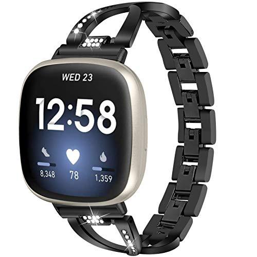 【並行輸入品】 Removable stainless steel strap Fit for Fitbit Versa 3 Watch, adの画像