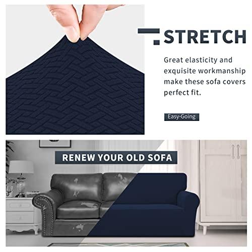【並行輸入品】 Easy Going Stretch Jacquard Couch Cover， 1 Piece Soft Sofa Cover_7