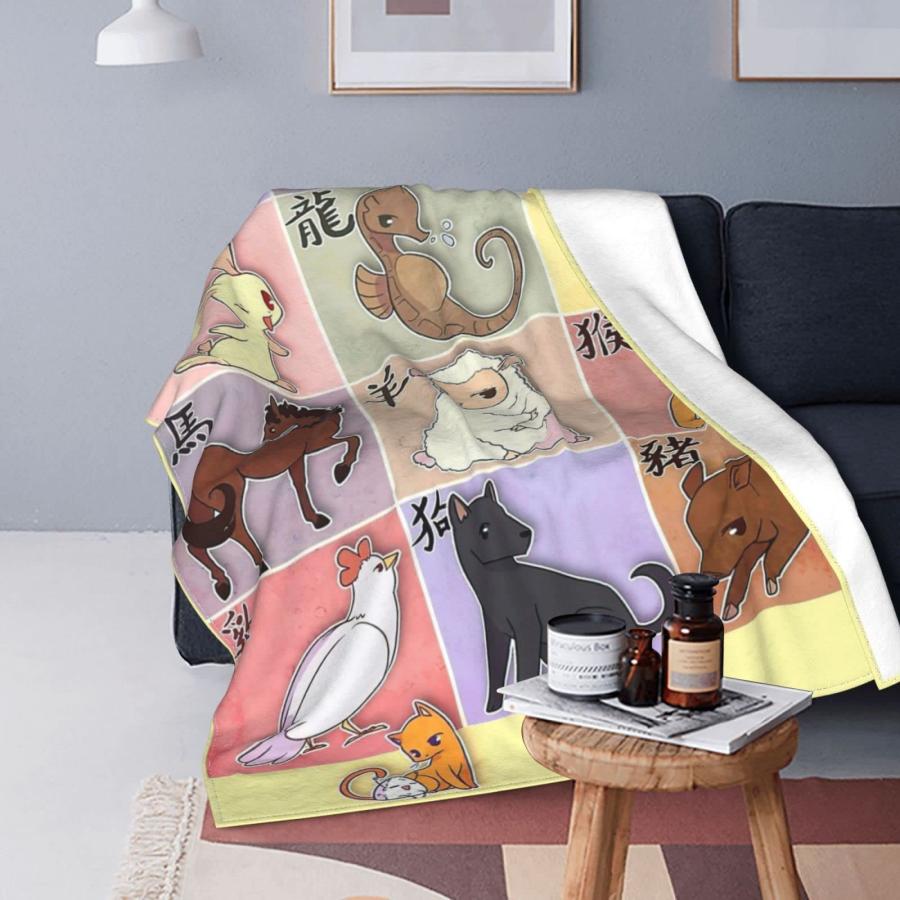【並行輸入品】 Fruits Basket Blanket Soft Cozy Flannel Throw All Season Blanket_3