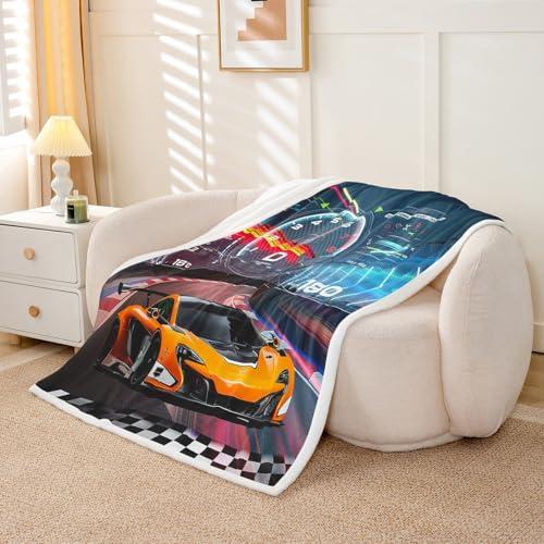 【並行輸入品】Feelyou レースカー フリース スローブランケット ボーイズ エクストリームスポーツ シェルパブランケット キッズ ボーイズ_7