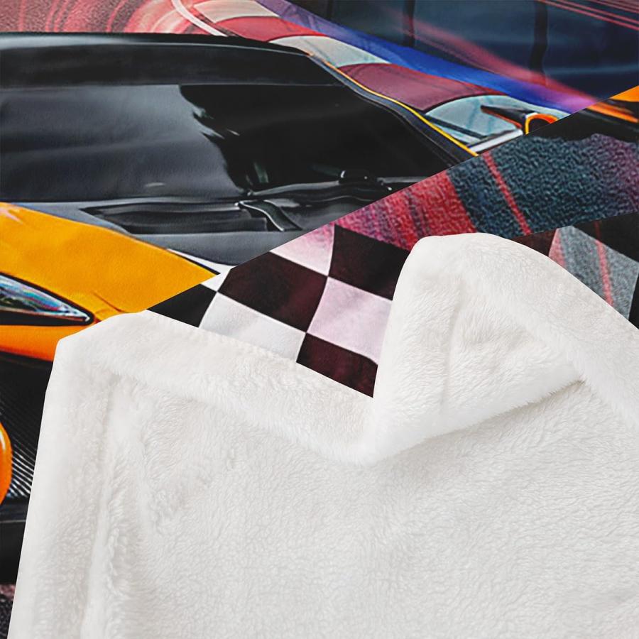 【並行輸入品】Feelyou レースカー フリース スローブランケット ボーイズ エクストリームスポーツ シェルパブランケット キッズ ボーイズ_9