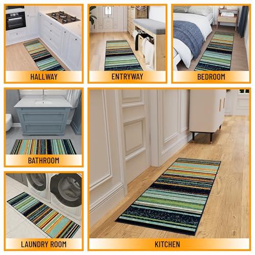 【並行輸入品】Ottomanson Ottohome Collection 滑り止めラバーバック ビンテージストライプデザイン 2x5 屋内ラン_7