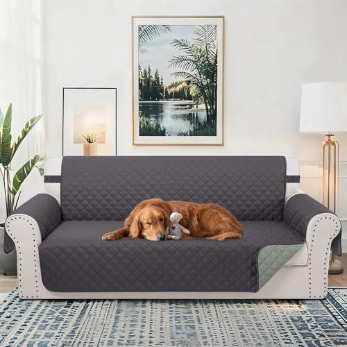 【並行輸入品】Luxshare Home リバーシブルカウチカバー ペット用クッションカウチ 3脚用 犬用ソファーカバー 防水 家具プロテクター