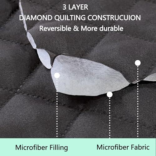 【並行輸入品】Luxshare Home リバーシブルカウチカバー ペット用クッションカウチ 3脚用 犬用ソファーカバー 防水 家具プロテクター