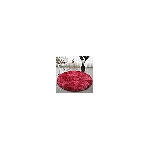 【並行輸入品】 Long Plush Round Area Rugs for Living Room/Bedroom Shaggy Fluffy_2