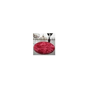 【並行輸入品】 Long Plush Round Area Rugs for Living Room/Bedroom Shaggy Fluffy_4