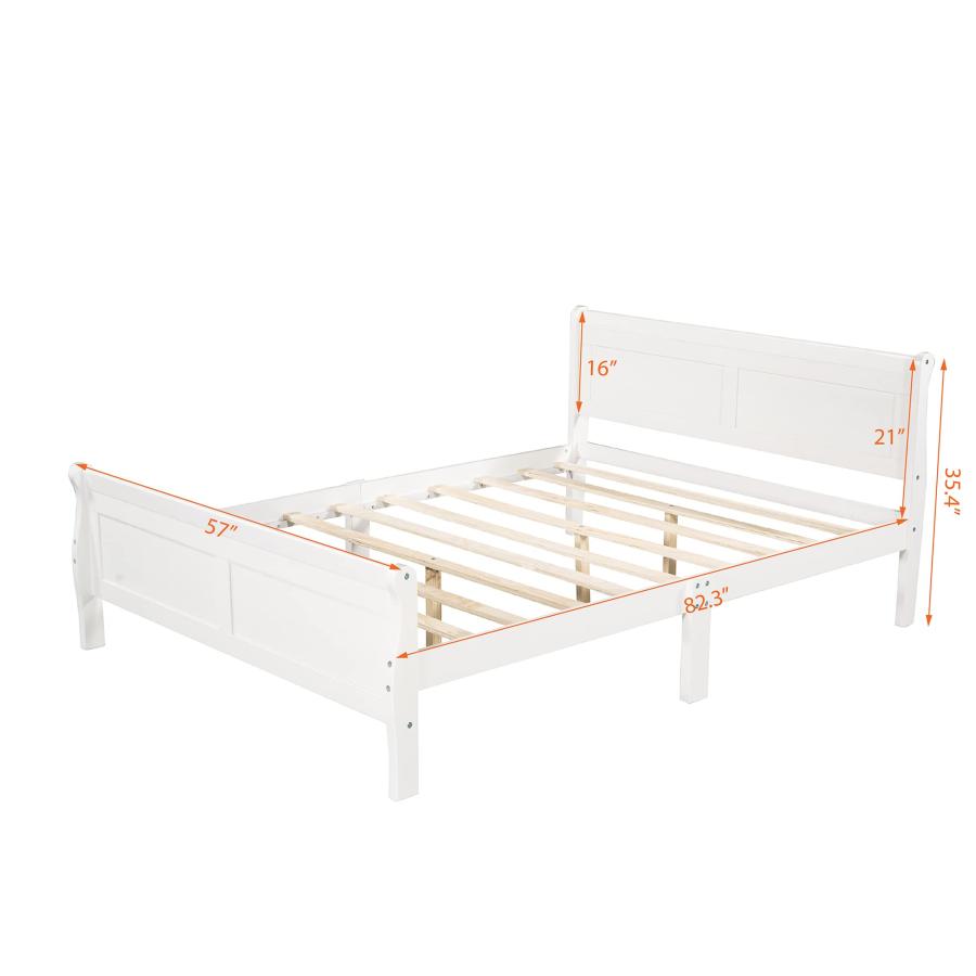 【並行輸入品】 Harper & Bright Designs Full Platform Bed Frame with Headboard aの画像