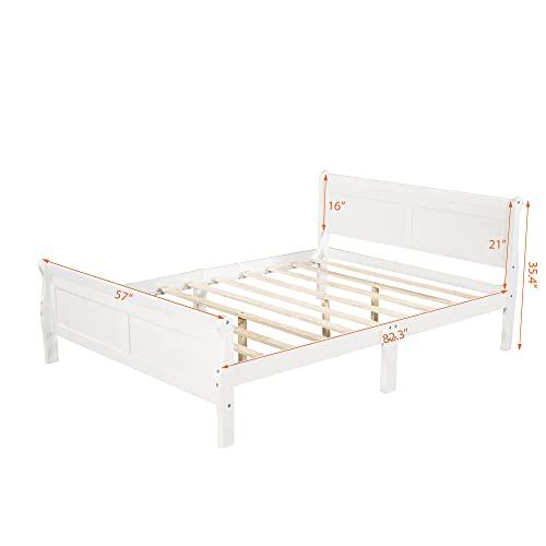 【並行輸入品】 Harper & Bright Designs Full Platform Bed Frame with Headboard aの画像