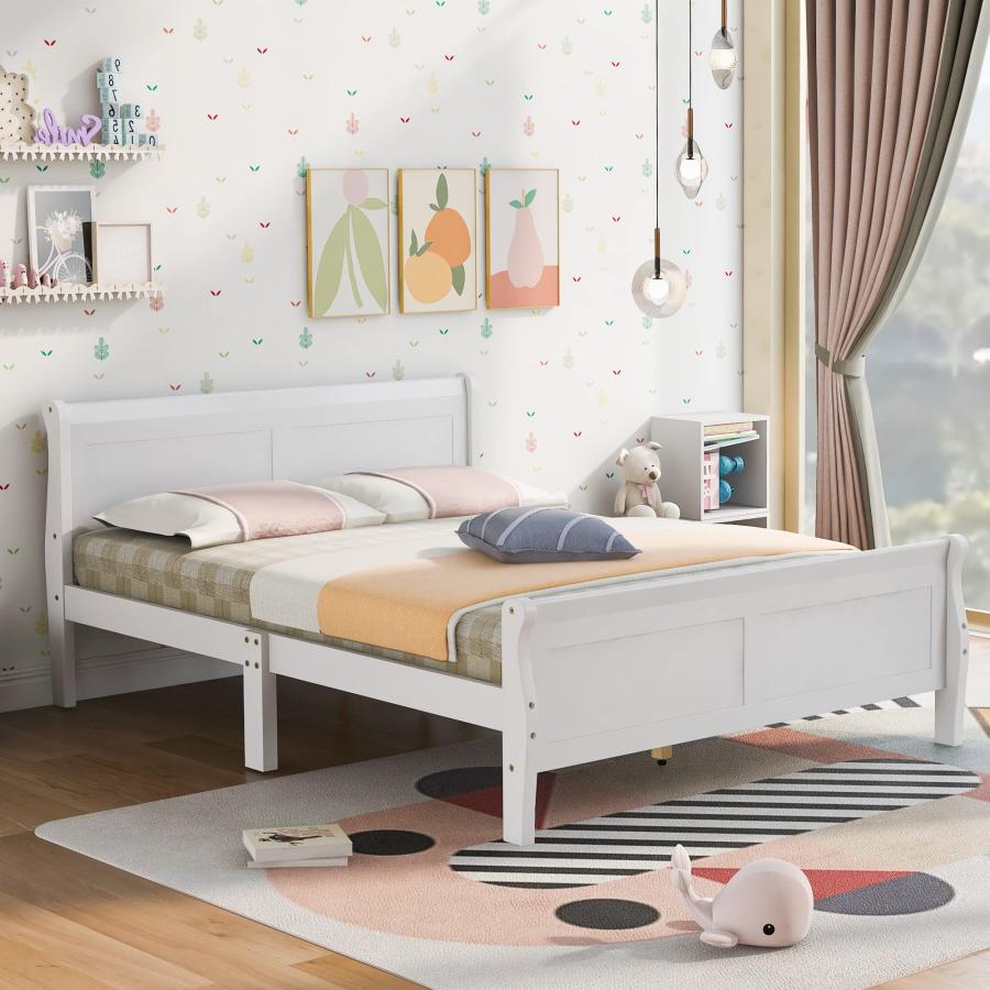 【並行輸入品】 Harper & Bright Designs Full Platform Bed Frame with Headboard aの画像