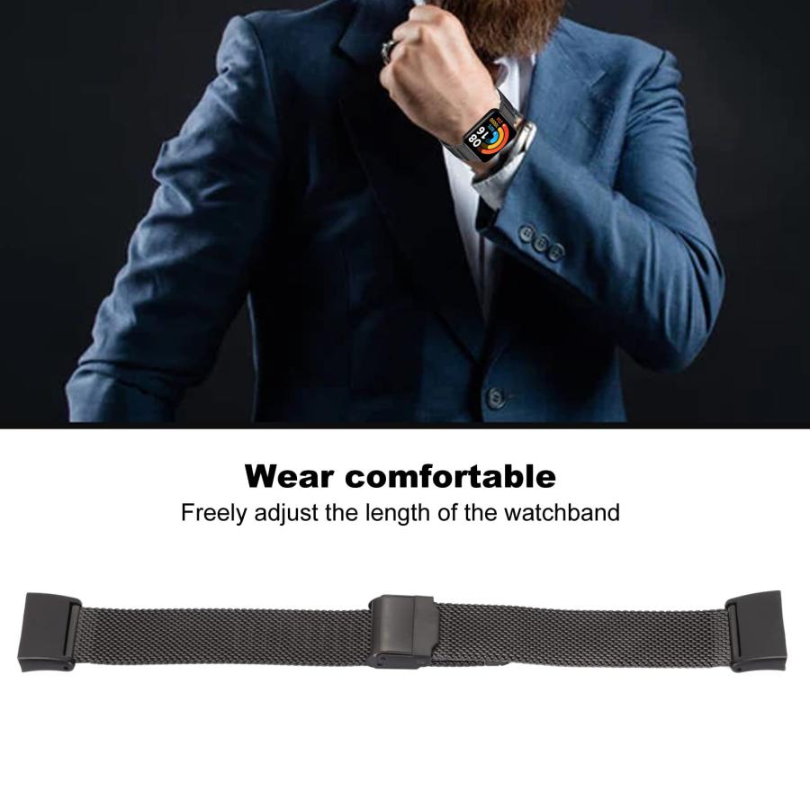 【並行輸入品】CCYLEZ Redmi Watch 2用バンド ステンレススチールメタルストラップ Redmi Watch 2、Mi Watch_6