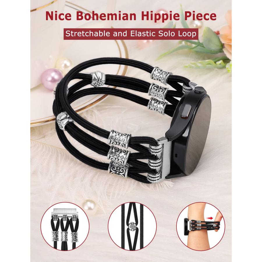 【並行輸入品】 W RARA Beaded Bracelet Compatible with Samsung Galaxy Watch 7/FEの画像